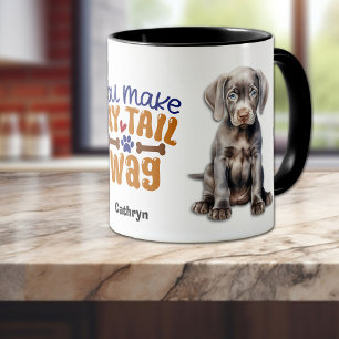 Weimaraner Welpe, du machst meinen Schwanz Wag Tasse