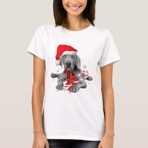 Weimaraner Welpe Santa T-Shirt