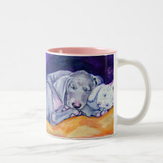 Weimaraner Welpe-Tasse Zweifarbige Tasse