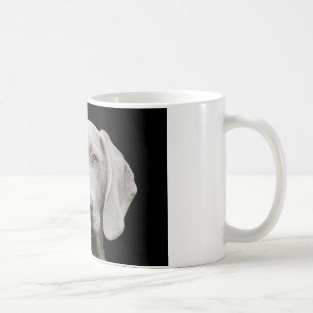 Weimaraner Welpenaugen Kaffeetasse (Rechts)