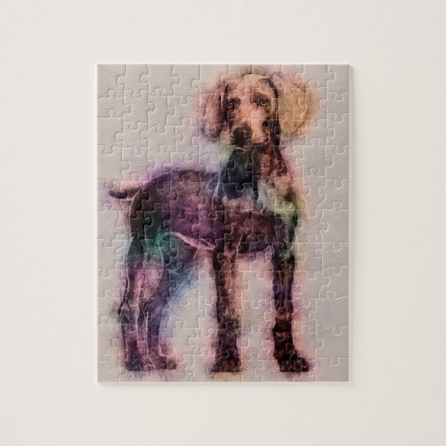 Weimaraner Welpenskizze Puzzle (Vertikal)