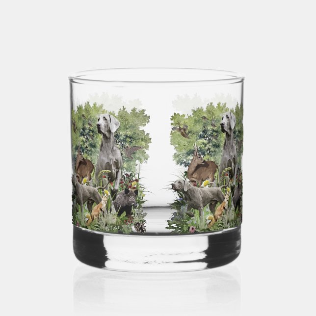 Weimaraners Whiskyglas (Vorderseite)