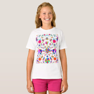 Weims, Kaninchen und Vögel im Otomi-Stil T-Shirt