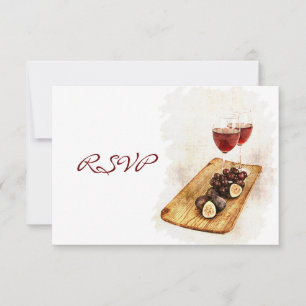 Wein-Abendessen-Feier RSVP Karte
