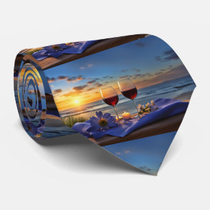 Wein am Strand Krawatte