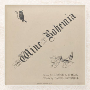 Wein aus Böhmen - Untersetzer aus Glas