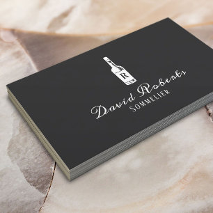 Wein Barkeeper Sommelier Elegant Visitenkarte