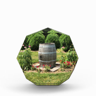 Wein Barrel Garden Deco, Chateau Morrisette, VA Fotoblock
