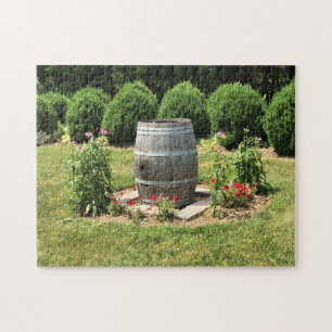 Wein Barrel Garden Deco, Chateau Morrisette, VA Puzzle