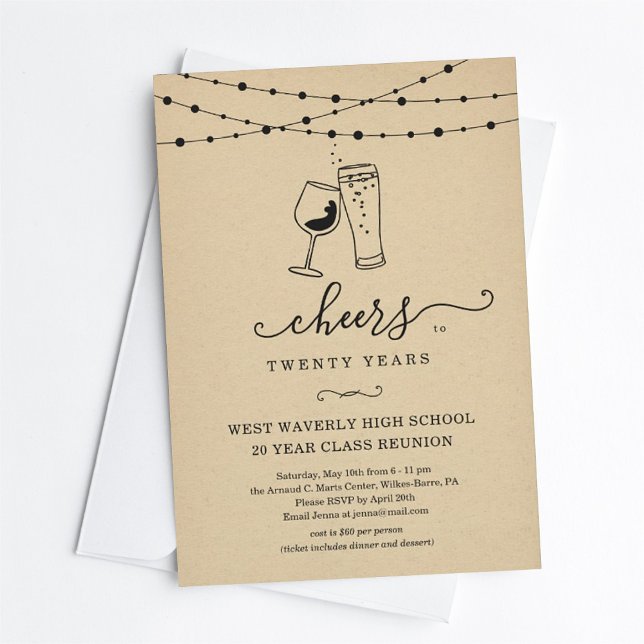 Wein & Bier-Cheers auf Wiedersehen jeder Jahrgangs Einladung (Von Creator hochgeladen)