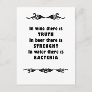 Wein Bier Wasser Postkarte