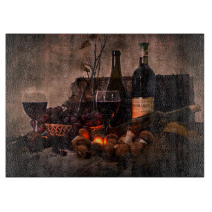 Wein, Brot und Trauben Lebensdauer Schneidebrett