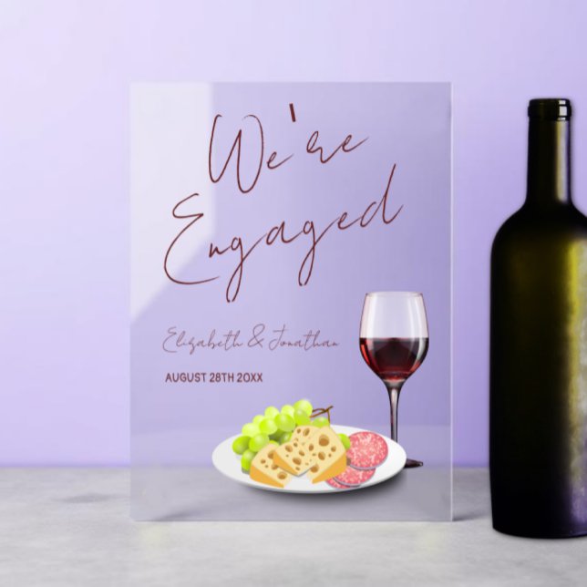 Wein- & Charcuterie-Engagement-Party Acrylschild (Von Creator hochgeladen)