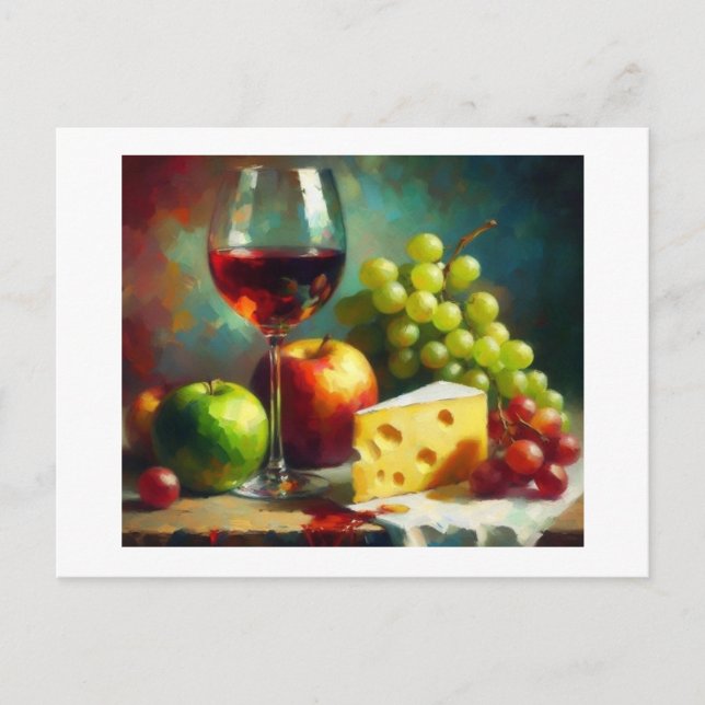 Wein Cheese Frucht, Postkarte (Vorderseite)