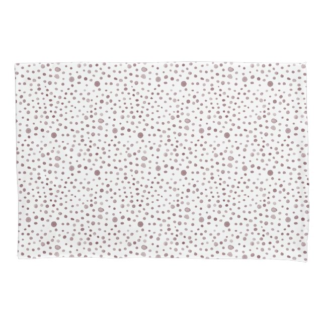 Wein Confetti Wasserfarbe Dots Pillowcase Kissenbezug (Vorderseite)