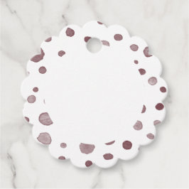 Wein Confetti Wasserfarbe Punkte Bevorzugung Tags Geschenkanhänger