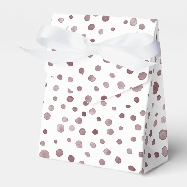 Wein Confetti Wasserfarben Dots Gefälligkeitsbox Geschenkschachtel (Vorderseite)