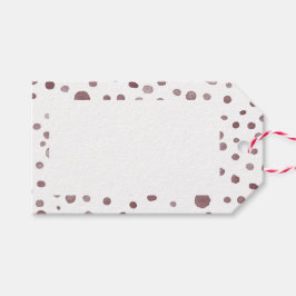 Wein Confetti Wasserfarben Dots Geschenk Tag Geschenkanhänger