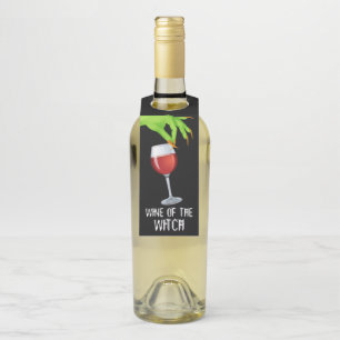 Wein der Hexe - Siehe Zurück ... Flaschenanhänger
