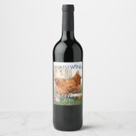 Wein des Jahres des Huhns Weinetikett