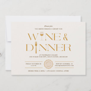 Wein-Dinner-Einladung Firmenveranstaltung Einladung