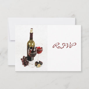 Wein-Dinner-Einladung zur Feier RSVP Karte