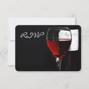 Wein-Dinner-Feier-Einladung RSVP Karte