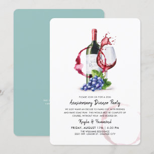 Wein- & Dinner-Gelegenheit Jubiläum Einladung