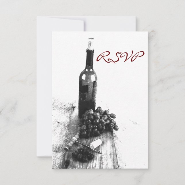 Wein-Dinner-RSVP-Karte RSVP Karte (Vorderseite)