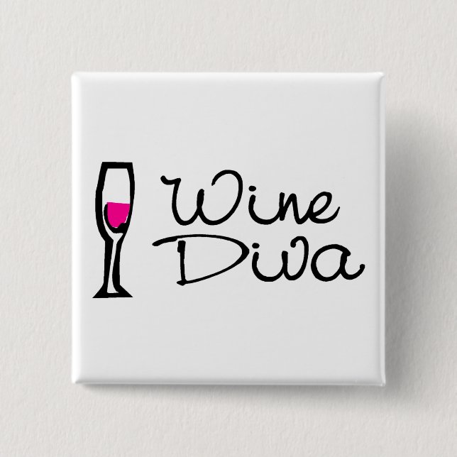 Wein-Diva Button (Vorderseite)