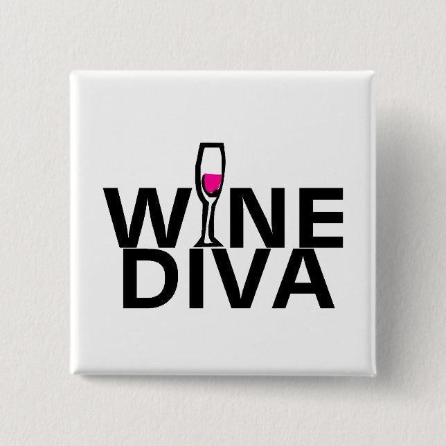 Wein-Diva Button (Vorderseite)