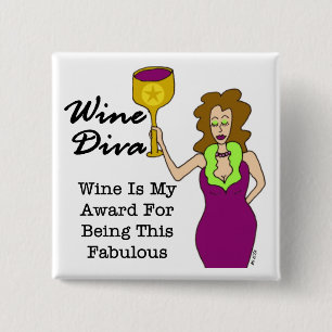 Wein-Diva "fabelhaft " Button