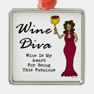 Wein-Diva "Wein ist mein Preis für Sein fabelhaft Ornament Aus Metall