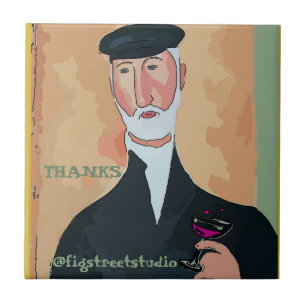 Wein Drink Man Keramik Tile Fliese