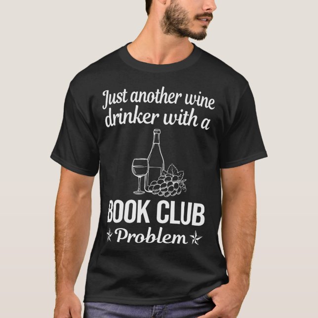 Wein Drinker Book Club T-Shirt (Vorderseite)