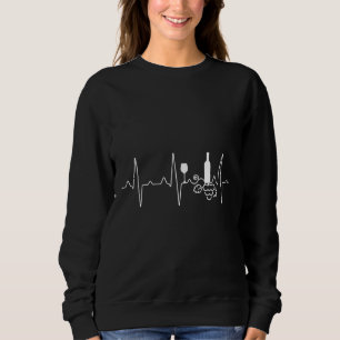 Wein Drinker Ekg Vino Sweatshirt