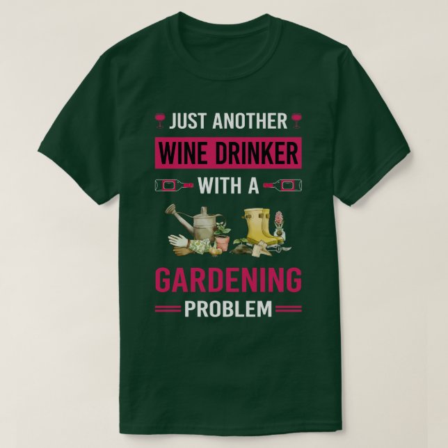 Wein Drinker Gartengarten T-Shirt (Design vorne)