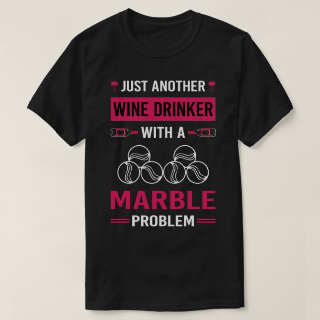 Wein Drinker Marmor T-Shirt (Design vorne)