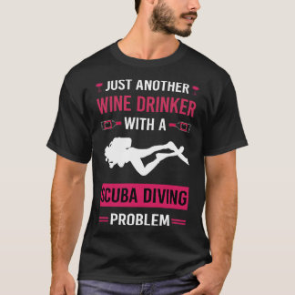 Wein Drinker Scuba Diver T-Shirt