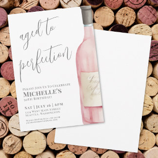 Wein Einfache 50. Geburtstagsparty Einladung