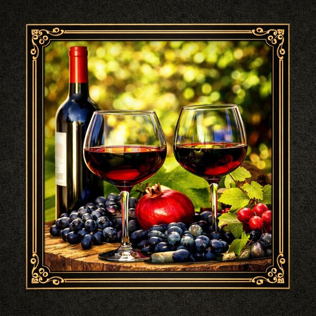 Wein- & Ernte-Eleganz Weinetikett ("Savor the season's richness")