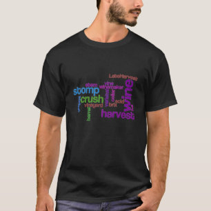Wein-Ernte-Wörter T-Shirt