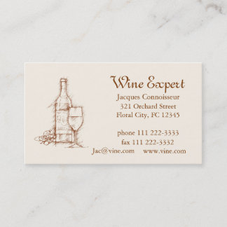 Wein-Experte Visitenkarte