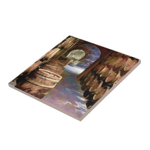 Wein-Fässer im Weinkeller Fliese