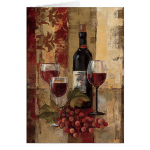 Wein-Flasche und Wein-Gläser