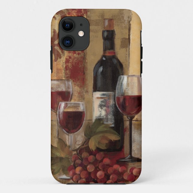 Wein-Flasche und Wein-Gläser Case-Mate iPhone Hülle (Rückseite)