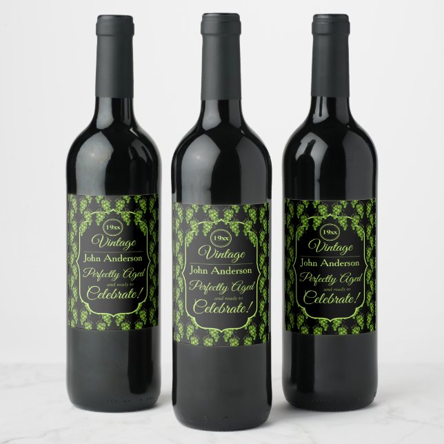 Wein Flaschen Etikett Trauben (Flaschen)
