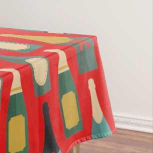 Wein-Flaschen Tischdecke