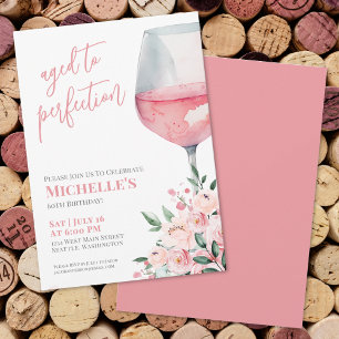 Wein Floral 60. Geburtstagsfeier Einladung