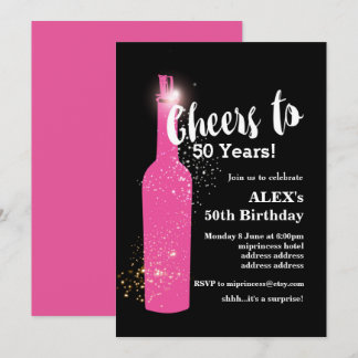 Wein Geburtstagseinladung, Beifall zu allen Jahren Einladung